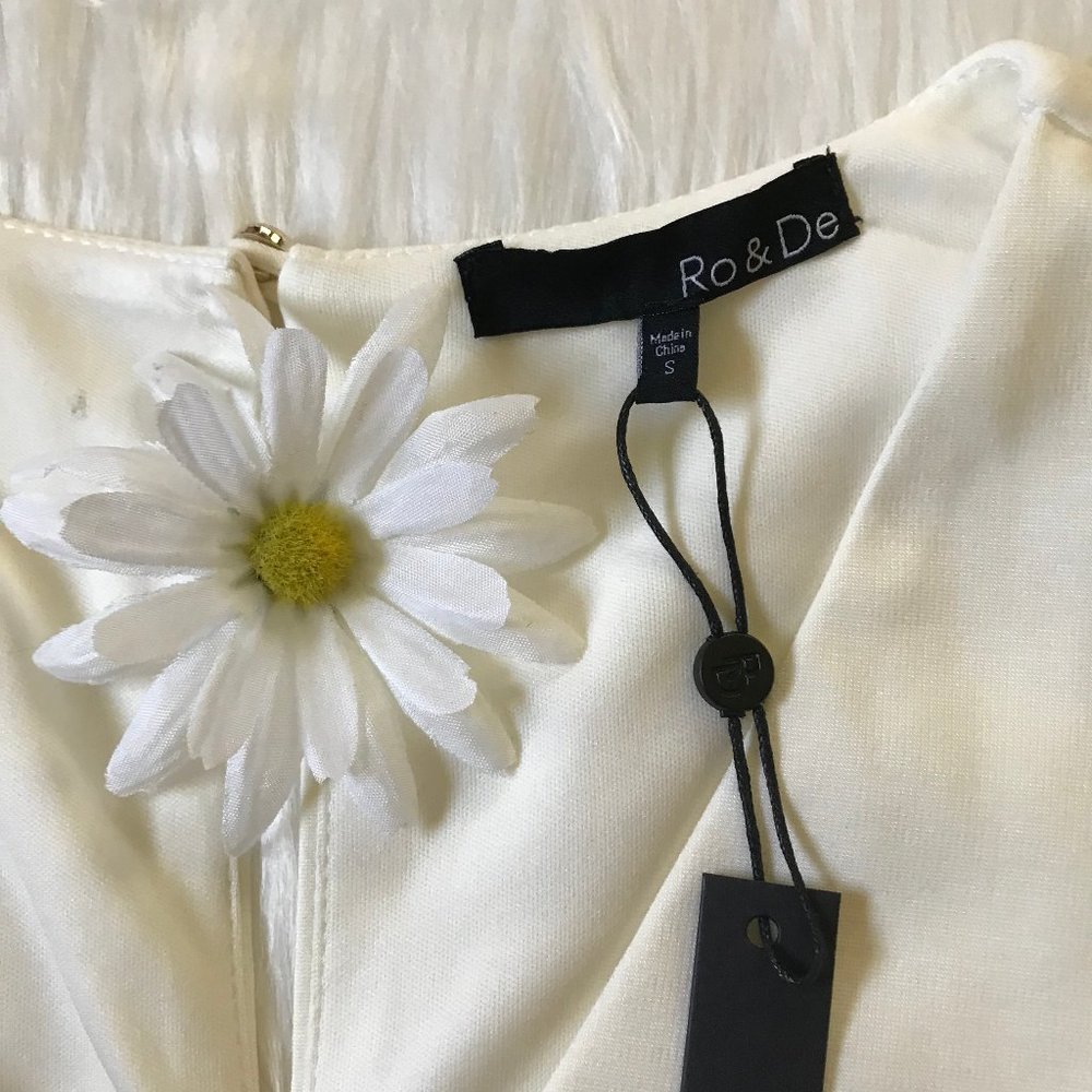 NWT Ro & De Bodycon Cocktail Dress in Ivory, S - Picture 8 of 15